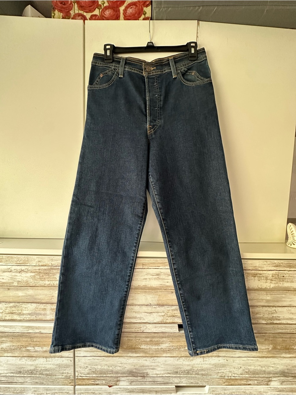 👖 Levi’s Ribcage Straight Ankle Jeans Women’s 29 Dark Wash High Rise